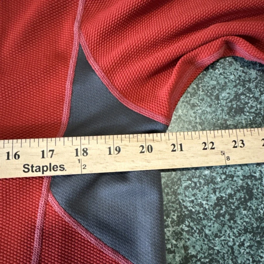 Nike‎ ACG VTG Sweater Mens Large Red Gray  Lightweight 1/4 Zip Pullover Outdoor